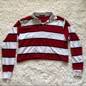 Brandy Melville Cropped Polo Long Sleeve!